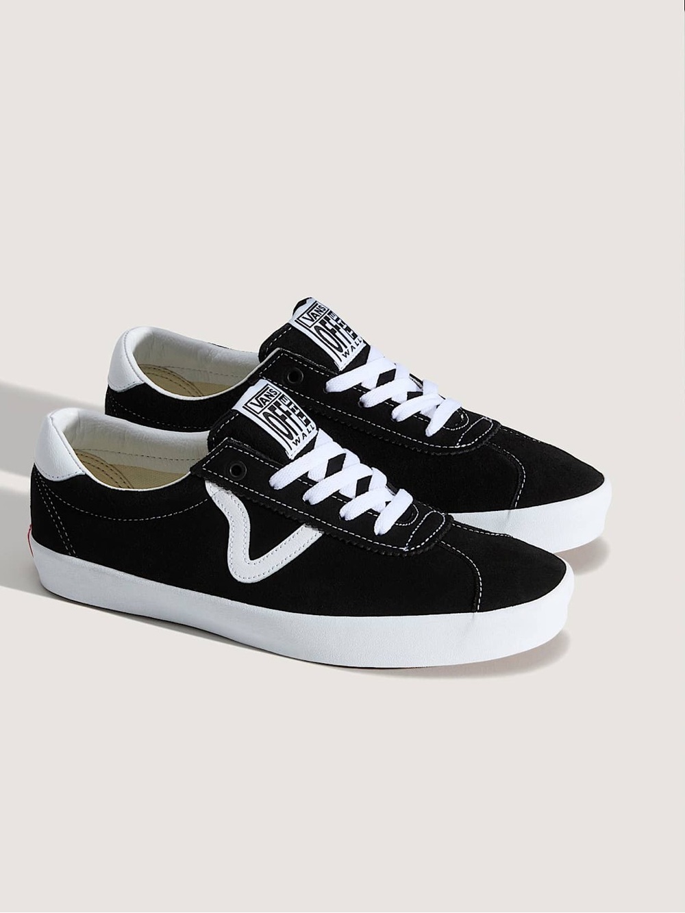 Vans Black & White Low-Top Suede Skate Sneakers